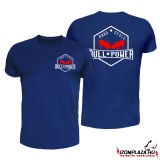 Bull power dupla mintás póló - kék