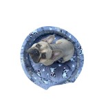 Bulldog mintás fekhely - szürke, XS