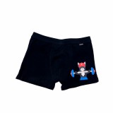 Bulldogos fekete gyerek alsónadrág - 7-9 éveseknek