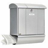 Burg Wachter® OlympSet 91600 SI extra nagyméretű kerítésen kívüli postaláda újságtartóval