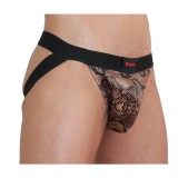 Burn - 002 jock snake black xl - prémium jock, érzéki megjelenés