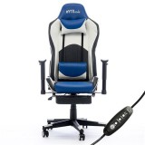 ByteZone Dolce masszázs gaming szék fekete-fehér-kék (BZ5813B) (BZ5813B) - Gamer Szék