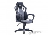 ByteZone RACER gaming szék, textil bőr, fém, fekete-fehér-szürke