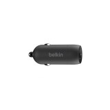 Belkin CCA004btBK 30W USB-C Autós Fekete Mobiltelefon töltő