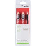 Belkin F3Y116BT2M audio kábel 2 M 2 x RCA 3.5mm Fekete