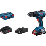 Bosch GSB 18V-55 PROFESSIONAL 1800 RPM Kulcsnélküli 1,1 kg Fekete, Kék, Vörös fúrógép