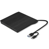C-TECH külső DVD-író (DVD-USB-AC), USB 2.0, USB-A és USB-C csatlakozóval
