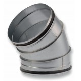 CAIROX Fém légcsatorna könyök idom 45 fok gumi tömítéssel - 100