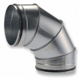 CAIROX Fém légcsatorna könyök idom 90 fok gumi tömítéssel - 630