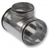 CAIROX Fém légcsatorna T idom gumi tömítéssel - TDG 90 80/80