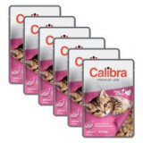 CALIBRA Cat Kitten csirke és pulyka darabok szószban 6 x 100 g
