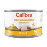 Calibra Cat Sterilised GF - Pulyka konzerv vörös áfonyával és lazacolajjal 200 g