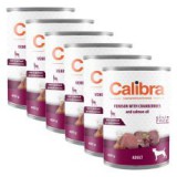 Calibra Dog Adult Grain Free konzerv - Vadhús tőzegáfonyával és lazacolajjal, 6x400g