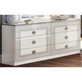 CamelGroup Aida dupla komód - fehér-ezüst