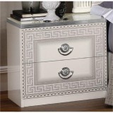 CamelGroup Aida éjjeliszekrény - fehér-ezüst