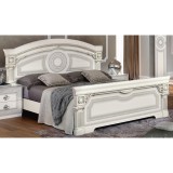 CamelGroup Aida franciaágy keret, KS 195x203 cm - fehér-ezüst