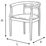 CamelGroup Aida karosszék standard, time 01 műbőrrel - fehér