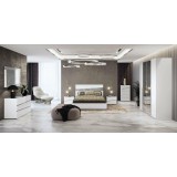 CamelGroup Alba Marmo Carrara hálószoba - fehér-márvány, 180x200 cm ággyal, 4-ajtós szekrénnyel