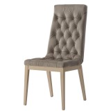 CamelGroup Ambra Day Capitonne’ szék, sötétszürke színű műbőrrel - nyírfa