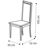 CamelGroup Ambra Day Liscia szék, sötétszürke színű műbőrrel - nyírfa