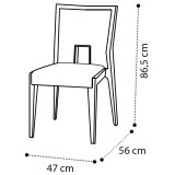 CamelGroup Ambra Day szék, sötétszürke színű műbőrrel - nyírfa