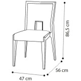 CamelGroup Ambra szék, sötétszürke színű műbőrrel - nyírfa