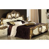 CamelGroup Barocco franciaágy keret - bézs, arany díszítéssel