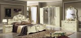CamelGroup Barocco hálószoba - bézs, 160x200 cm ággyal, 4-ajtós szekrénnyel