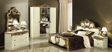 CamelGroup Barocco hálószoba - bézs, arany díszítéssel, 160x200 cm ággyal, 4-ajtós szekrénnyel