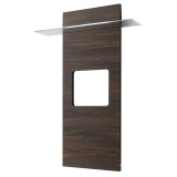 CamelGroup Erezett dió fali TV-panel üvegpolccal és LED-világítással – CA Elite Day