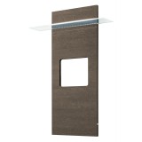 CamelGroup Ezüst nyír fali TV-panel üvegpolccal és LED-világítással – CA Elite Day