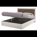 CamelGroup Fehér franciaágy-keret LED-világítással, ágyneműtartóval, 154x200 cm (QS) – CA Onda Rombi