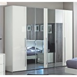 CamelGroup Fehér gardróbszekrény, 3 ajtós, 1 tükörrel – CA Dama Bianca