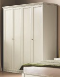 CamelGroup Giotto 4-ajtós gardróbszekrény - antik fehér, magasság: 220 cm