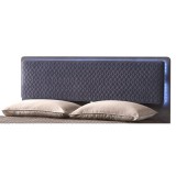 CamelGroup Maia franciaágy keret Luna ágyneműtartóval, Velluto Miraglio 617 Blu - ezüst nyír