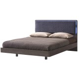 CamelGroup Maia franciaágy keret, Velluto Miraglio 617 Blu - nyírfa