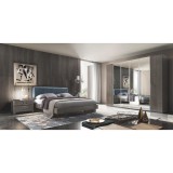 CamelGroup Maia hálószoba - ezüst nyír, 180x200 cm ággyal, 6-ajtós szekrénnyel