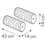 CamelGroup Maia henger alakú párnák az ülőpadra (2 db), Velluto Miraglio 205 Fumo