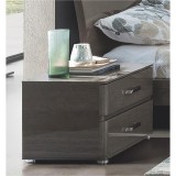 CamelGroup Maia Maxi éjjeliszekrény, Maia fogantyúval, alacsony lábbal - ezüst nyír