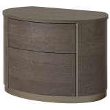 CamelGroup Maia Round éjjeliszekrény - ezüst nyír