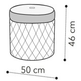 CamelGroup Maia Trapuntato puff, Velluto Miraglio 205 Fumo