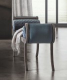 CamelGroup Maia ülőpad, Velluto Miraglio 617 Blu - ezüst nyír