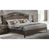 CamelGroup Nabucco franciaágy keret, alacsony lábvéggel - ezüst nyír