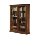 CamelGroup Nostalgia Day 2-ajtós könyvespolc, fa hátlappal - dió