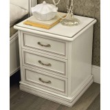 CamelGroup Nostalgia éjjeliszekrény 3 fiókkal - antik fehér