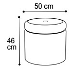 CamelGroup Nostalgia puff műbőr kárpitozással