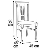 CamelGroup Nostalgia szék spinato bianco szövettel - dió