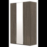 CamelGroup Platinum 3-ajtós gardróbszekrény, 1 tükrös ajtóval - ezüst nyír