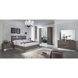 CamelGroup Platinum hálószoba - ezüst nyír, 160x200 cm ággyal, 4-ajtós szekrénnyel