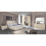 CamelGroup Platinum hálószoba - nyírfa, 160x200 cm ággyal, 4-ajtós szekrénnyel